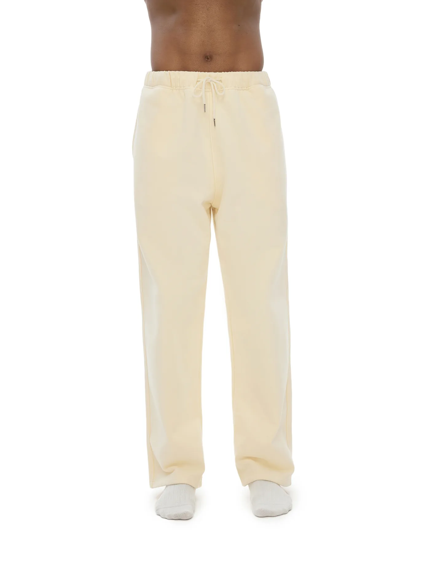Heavyweight Fleece Straight-Leg Pant — Parchment