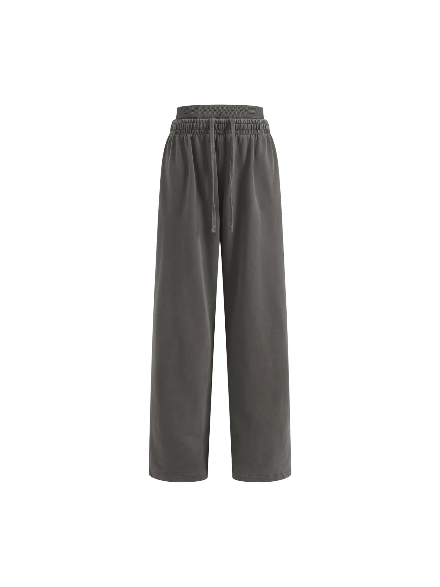 Vintage Washed Double-Waistband Pant — Pewter