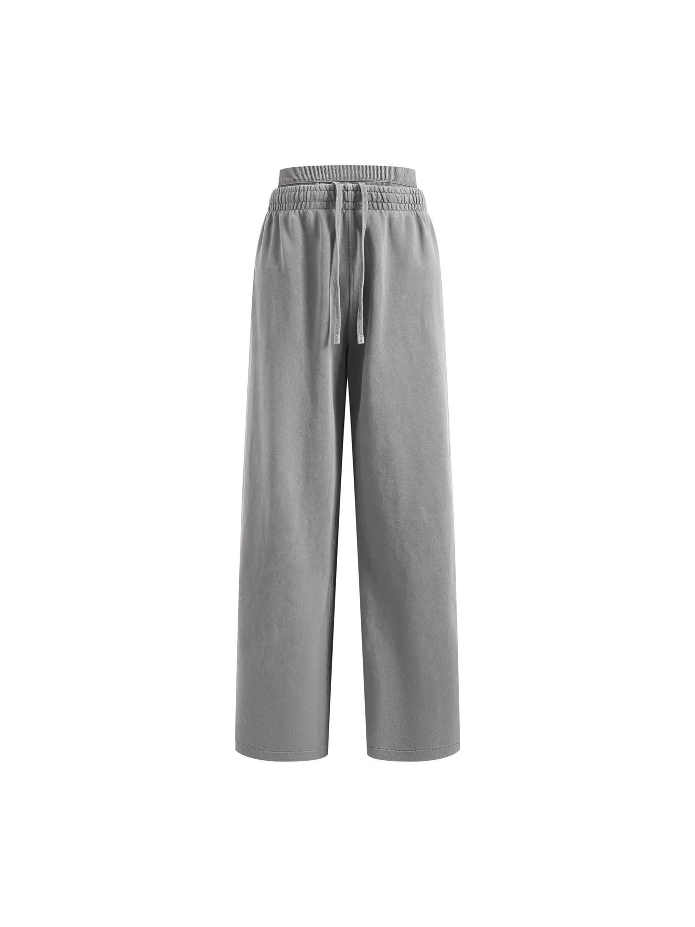 Vintage Washed Double-Waistband Pant — Washed Grey